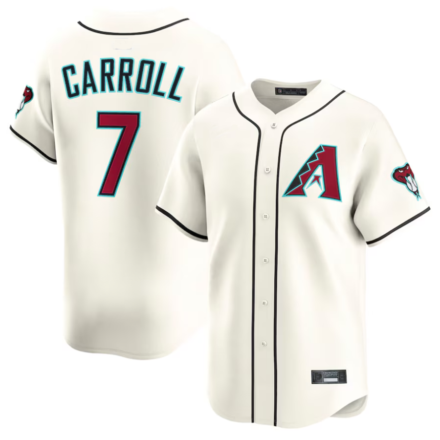 Tlead A.Diamondbacks #7 Corbin Carroll Player Cream Limited American Personalized Stitched Jerseys