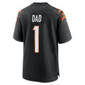 Tlead C.Bengals #1 Dad Black Game Jersey