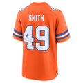Tlead D.Broncos #49 Dennis Smith Orange Player Game Jersey