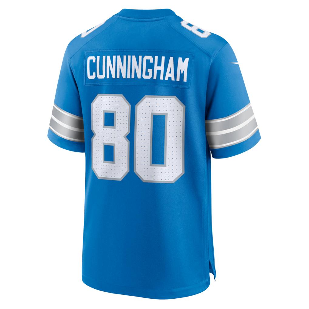 Tlead D.Lions #80 Malik Cunningham Blue Team Game Jersey