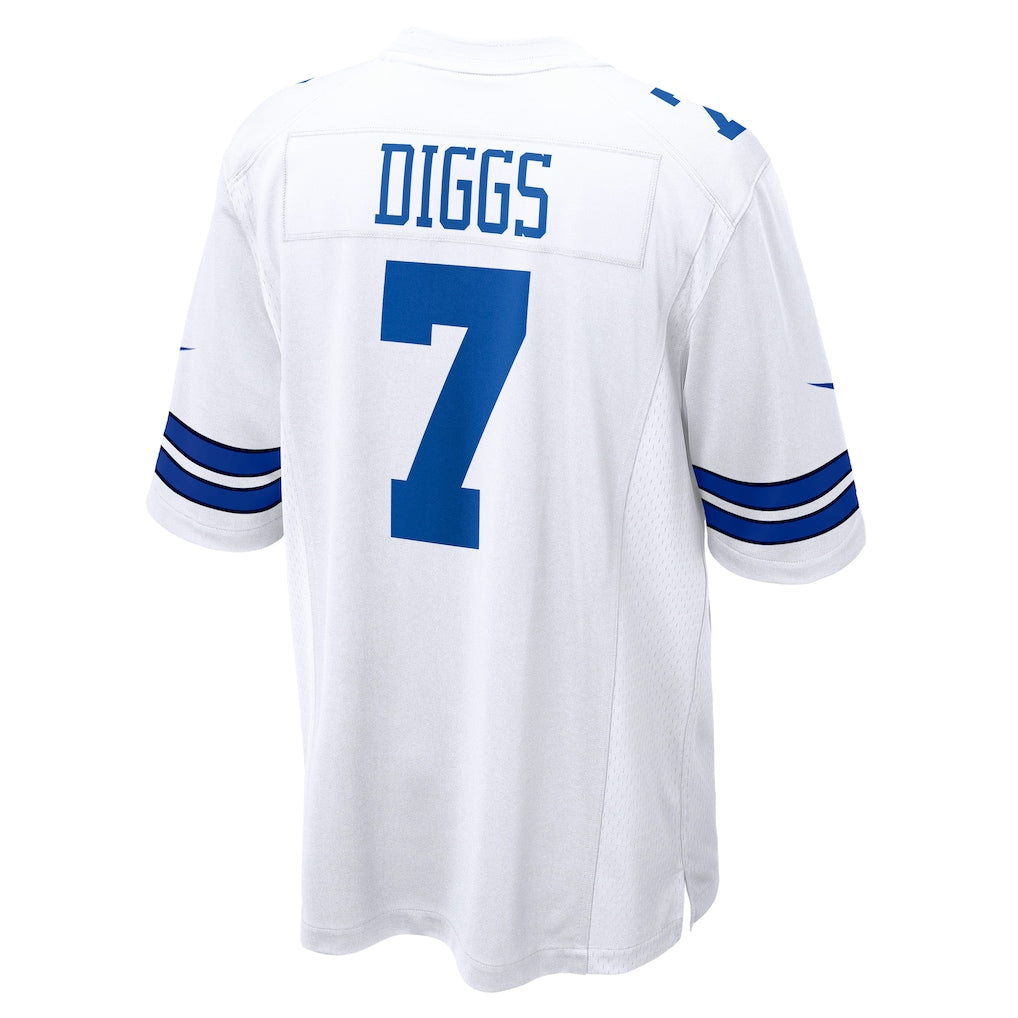 Tlead D.Cowboys #7 Trevon Diggs White Game Jersey
