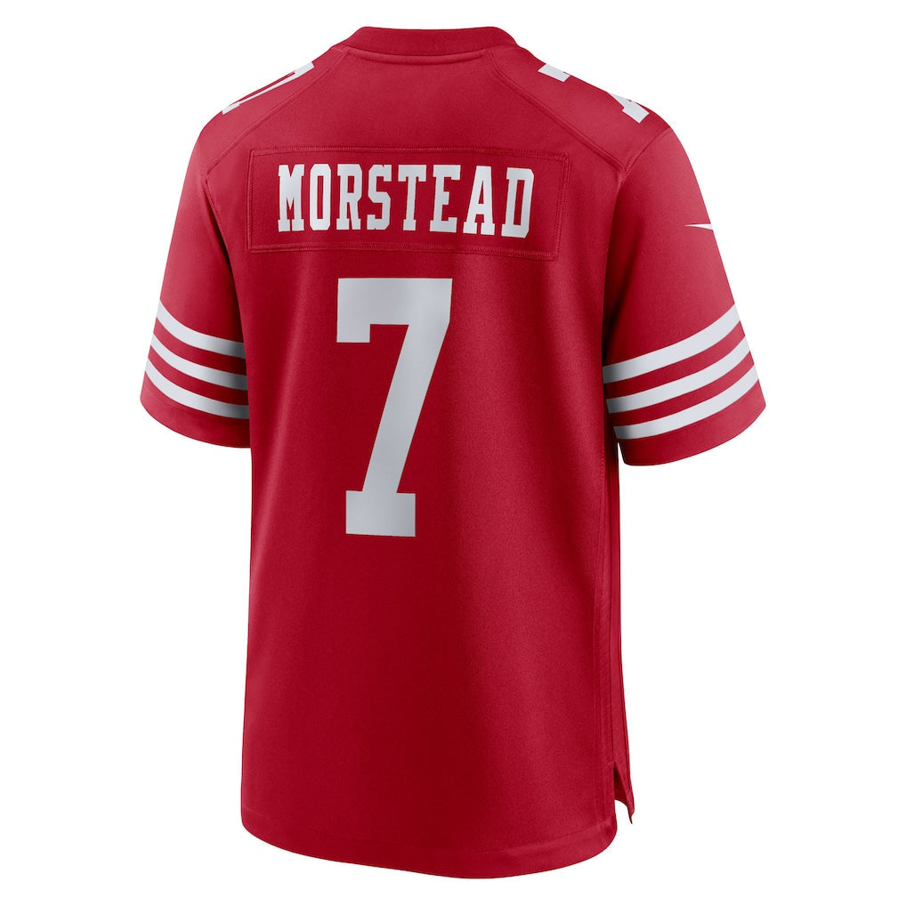Tlead SF.49ers #7 Thomas Morstead Scarlet Team Game Jersey