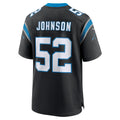 Tlead C.Panthers #52 DJ Johnson Black Game Jersey
