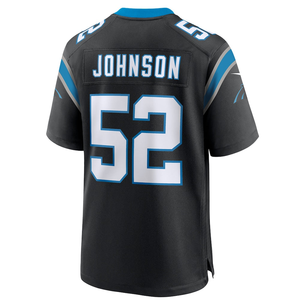 Tlead C.Panthers #52 DJ Johnson Black Game Jersey