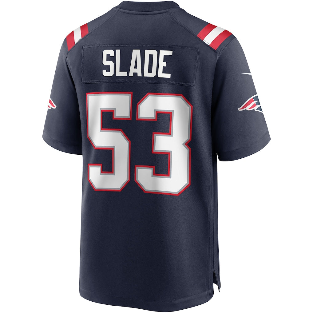 Tlead NE.Patriots #53 Chris Slade Navy Game Retired Player Jersey
