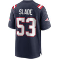 Tlead NE.Patriots #53 Chris Slade Navy Game Retired Player Jersey