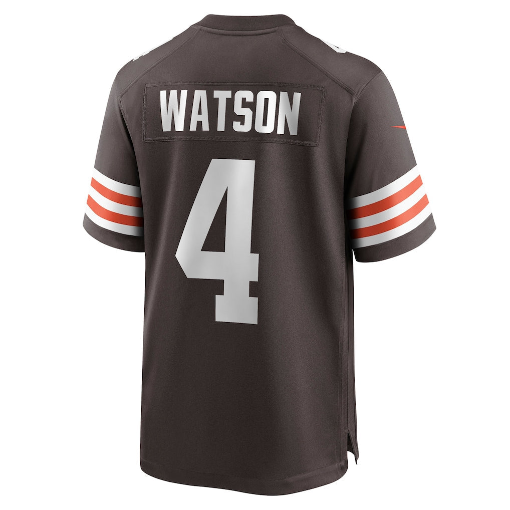 Tlead C.Browns #4 Deshaun Watson Brown Game Jersey