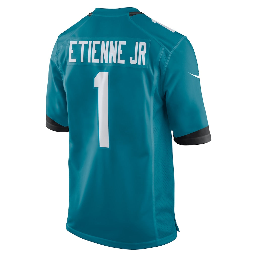 Tlead J.Jaguars #1 Travis Etienne Jr Teal Game Jersey