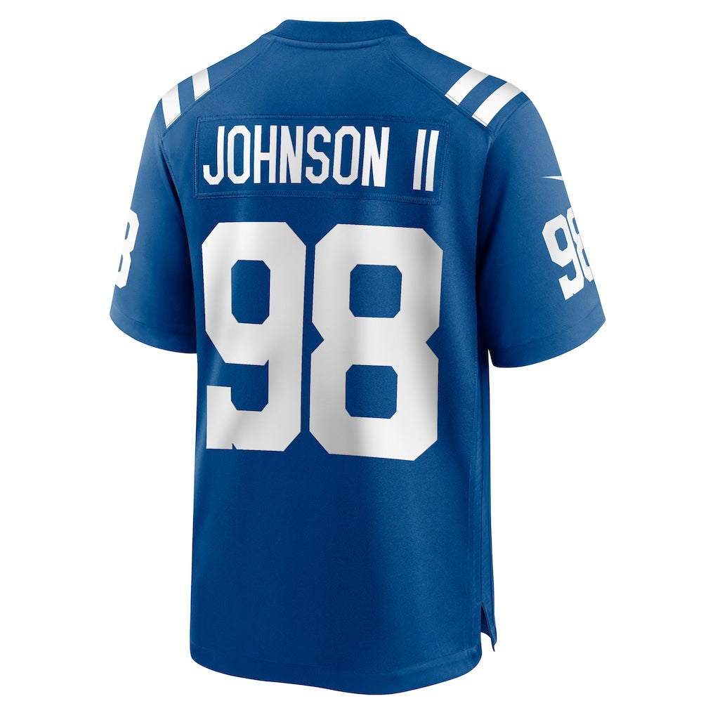 Tlead IN.Colts #98 Eric Johnson II Royal Team Game Jersey