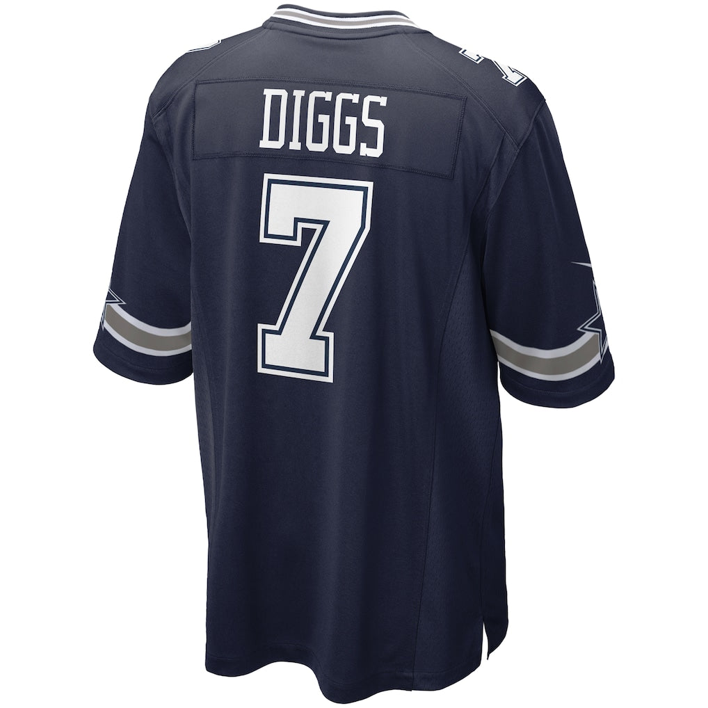 Tlead D.Cowboys #7 Trevon Diggs Navy Game Jersey