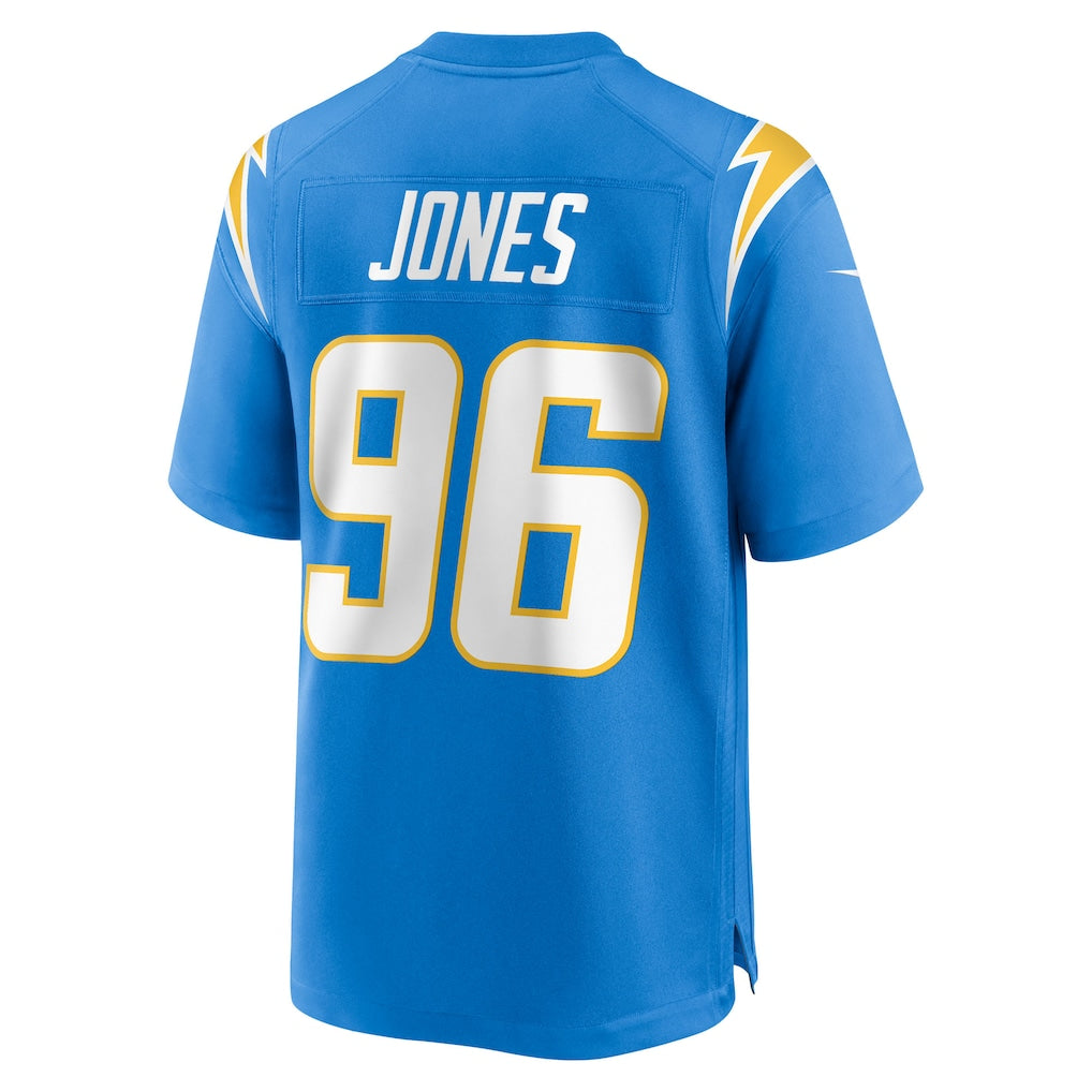 Tlead LA.Chargers #96 Naquan Jones Powder Blue Team Game Jersey