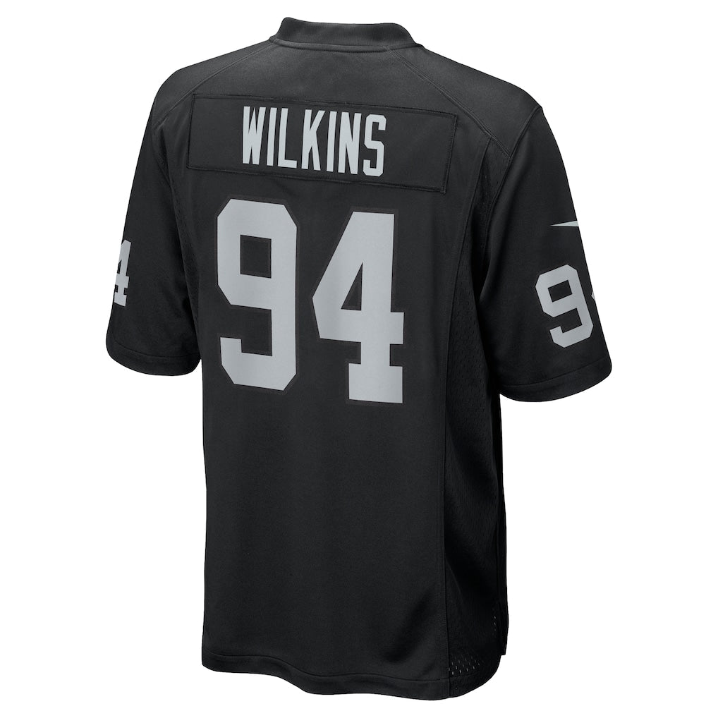 Tlead LV.Raiders #94 Christian Wilkins Black Team Game Jersey