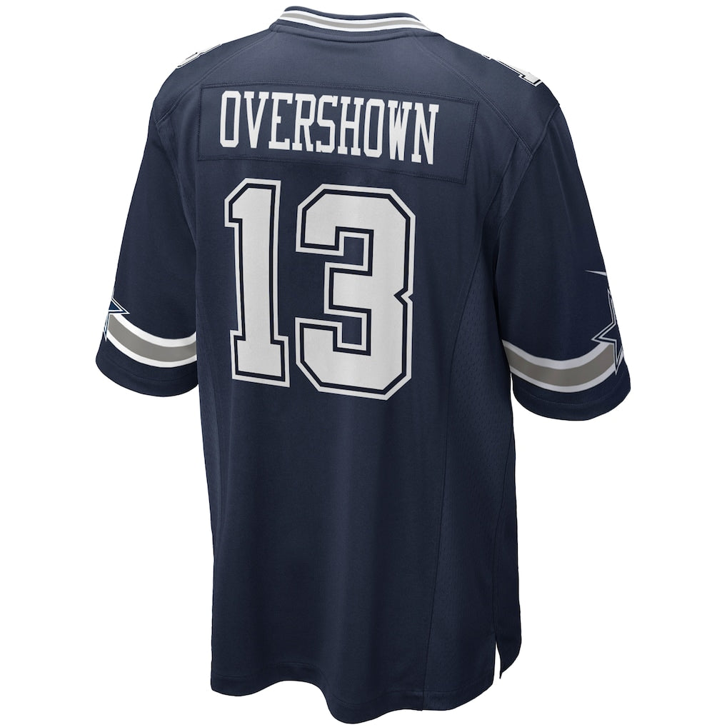 Tlead D.Cowboys #13 DeMarvion Overshown Navy Game Jersey