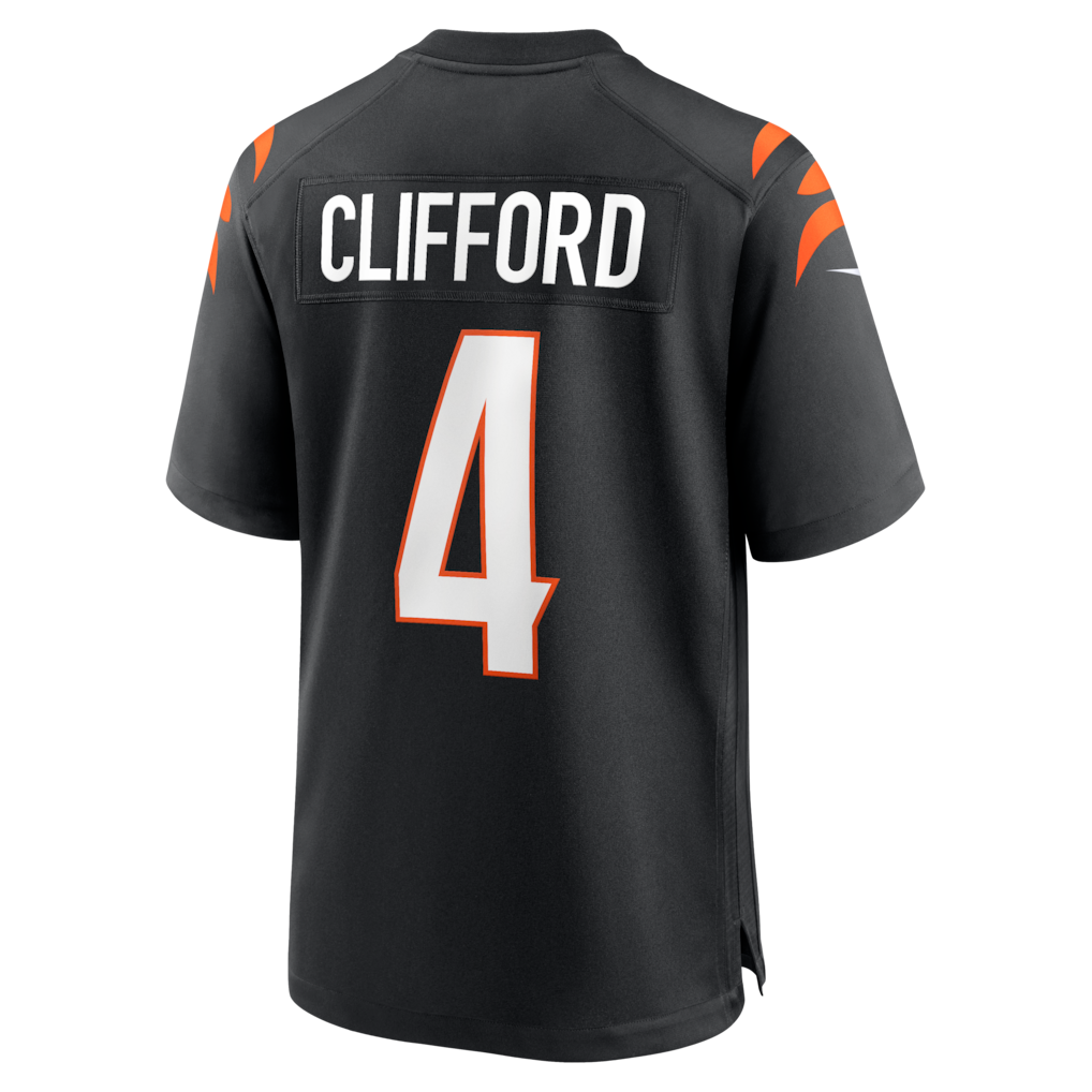 Tlead C.Bengals #4 Sean Clifford Black Team Game Jersey
