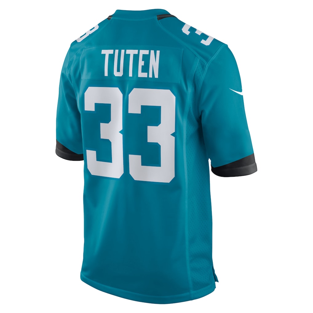Tlead J.Jaguars #33 Bhayshul Tuten Teal Team Game Jersey