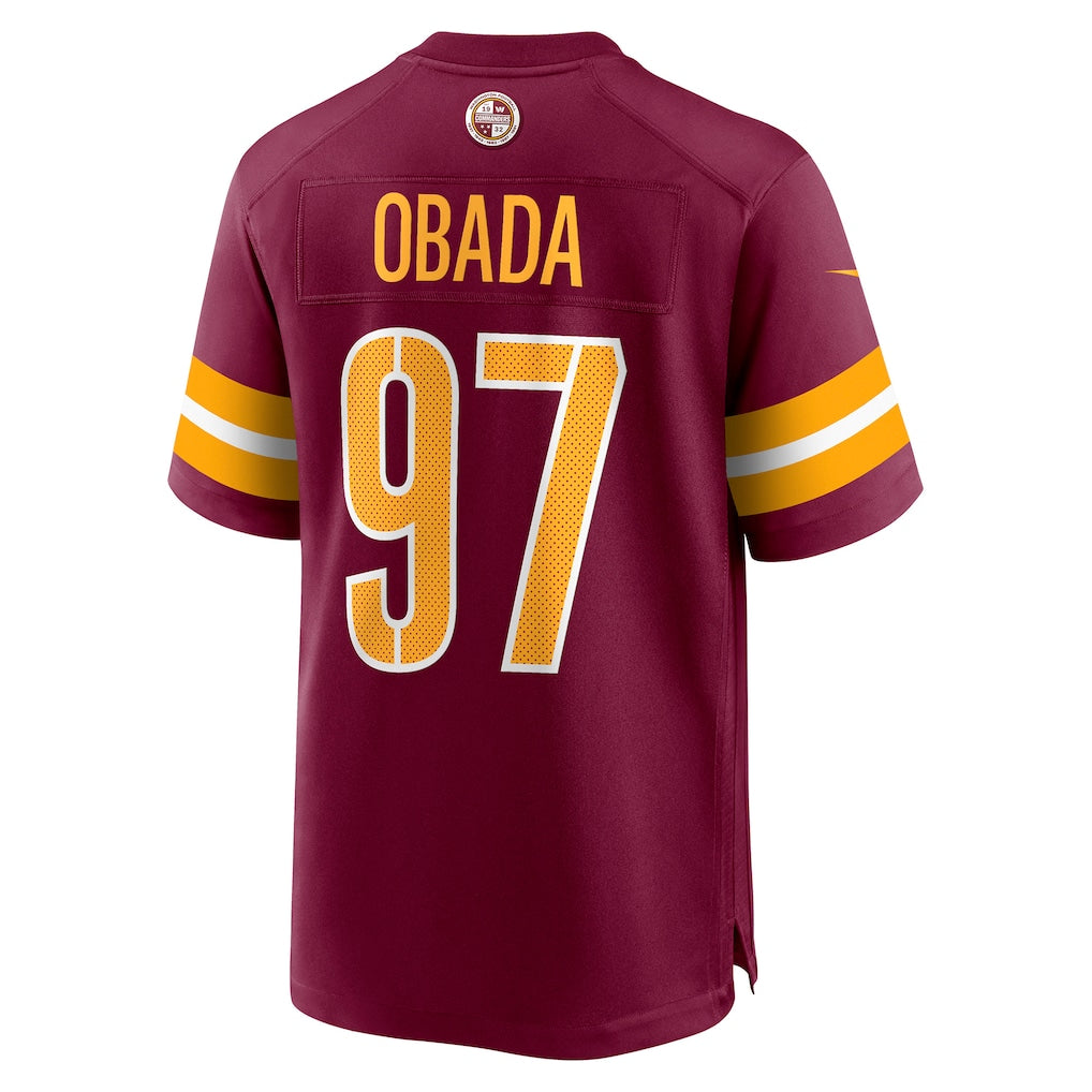 Tlead W.Commanders #97 Efe Obada Burgundy Game Jersey