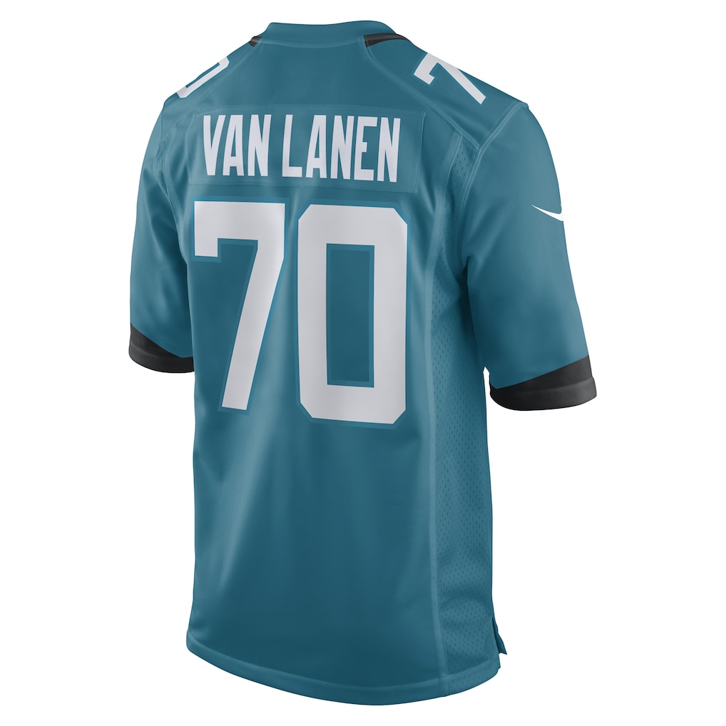 Tlead J.Jaguars #70 Cole Van Lanen Teal Game Player Jersey