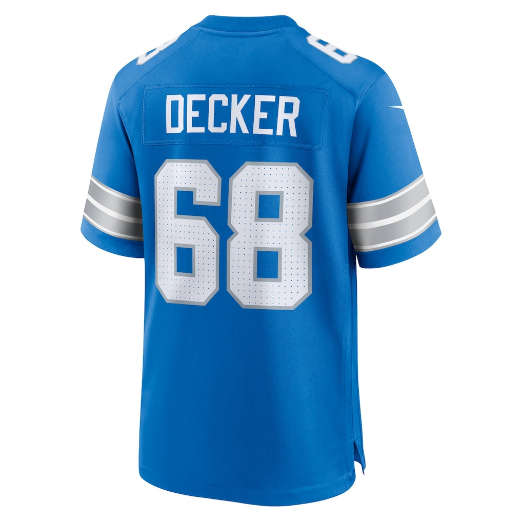 Tlead D.Lions #68 Taylor Decker Blue Team Game Jersey