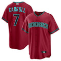 Tlead A.Diamondbacks #7 Corbin Carroll Player Red Home Replica Personalized Stitched Jerseys