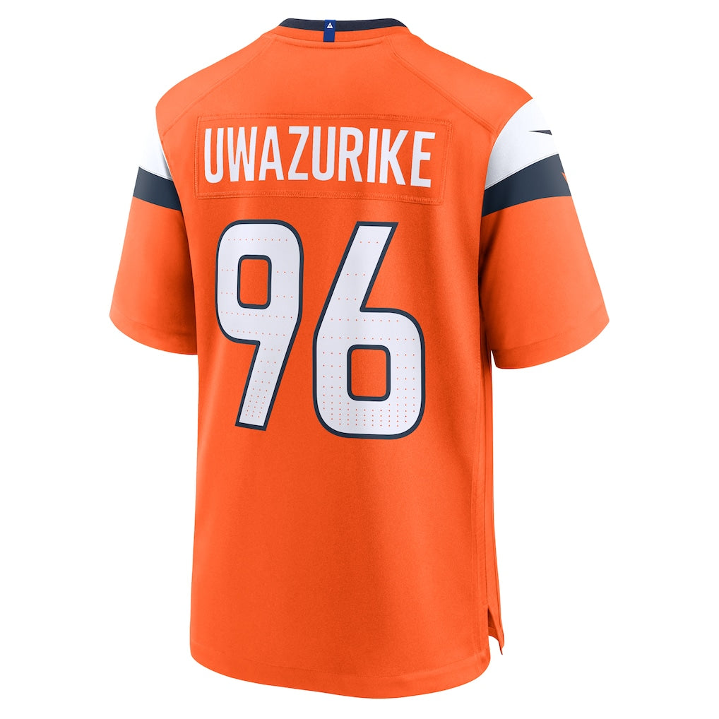 Tlead D.Broncos #96 Eyioma Uwazurike Orange Team Game Jersey
