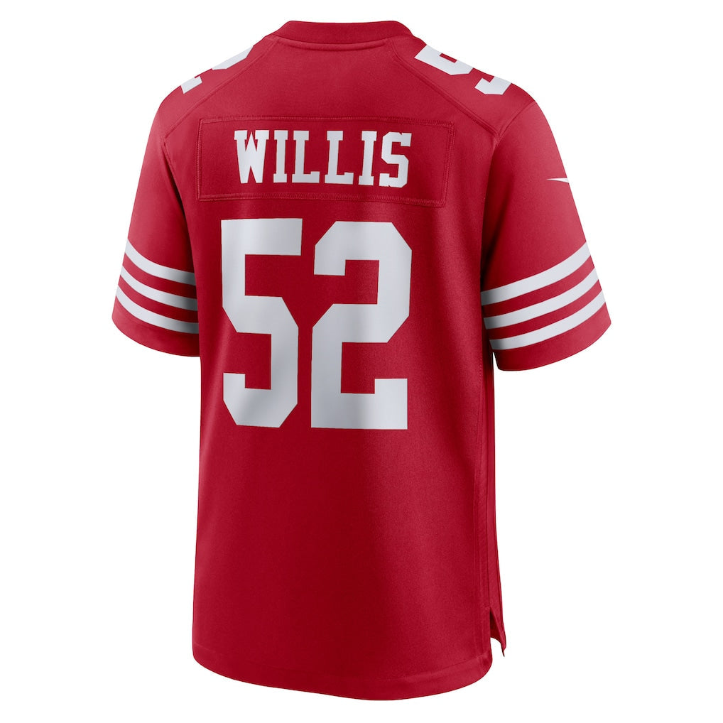 Tlead SF.49ers #52 Patrick Willis Scarlet Retired Player Game Jersey