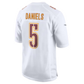 Tlead #5 Jayden Daniels Player W.Commanders Tundra White Fashion Stitched Jersey