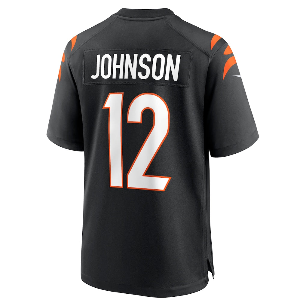 Tlead C.Bengals #12 Tyron Johnson Black Home Game Player Jersey