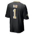 Tlead NO.Saints #1 Dad Black Game Jersey