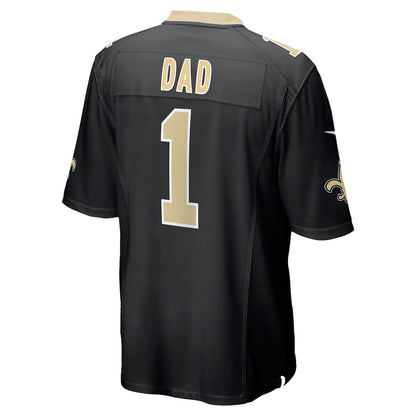 Tlead NO.Saints #1 Dad Black Game Jersey