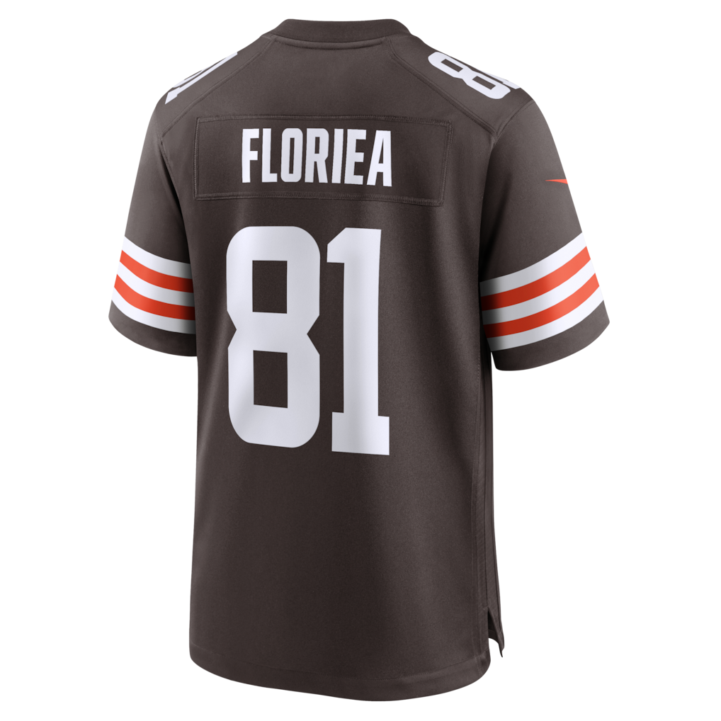 Tlead C.Browns #81 Luke Floriea Brown Team Game Jersey