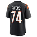 Tlead C.Bengals #74 Jalen Rivers Black Team Game Jersey