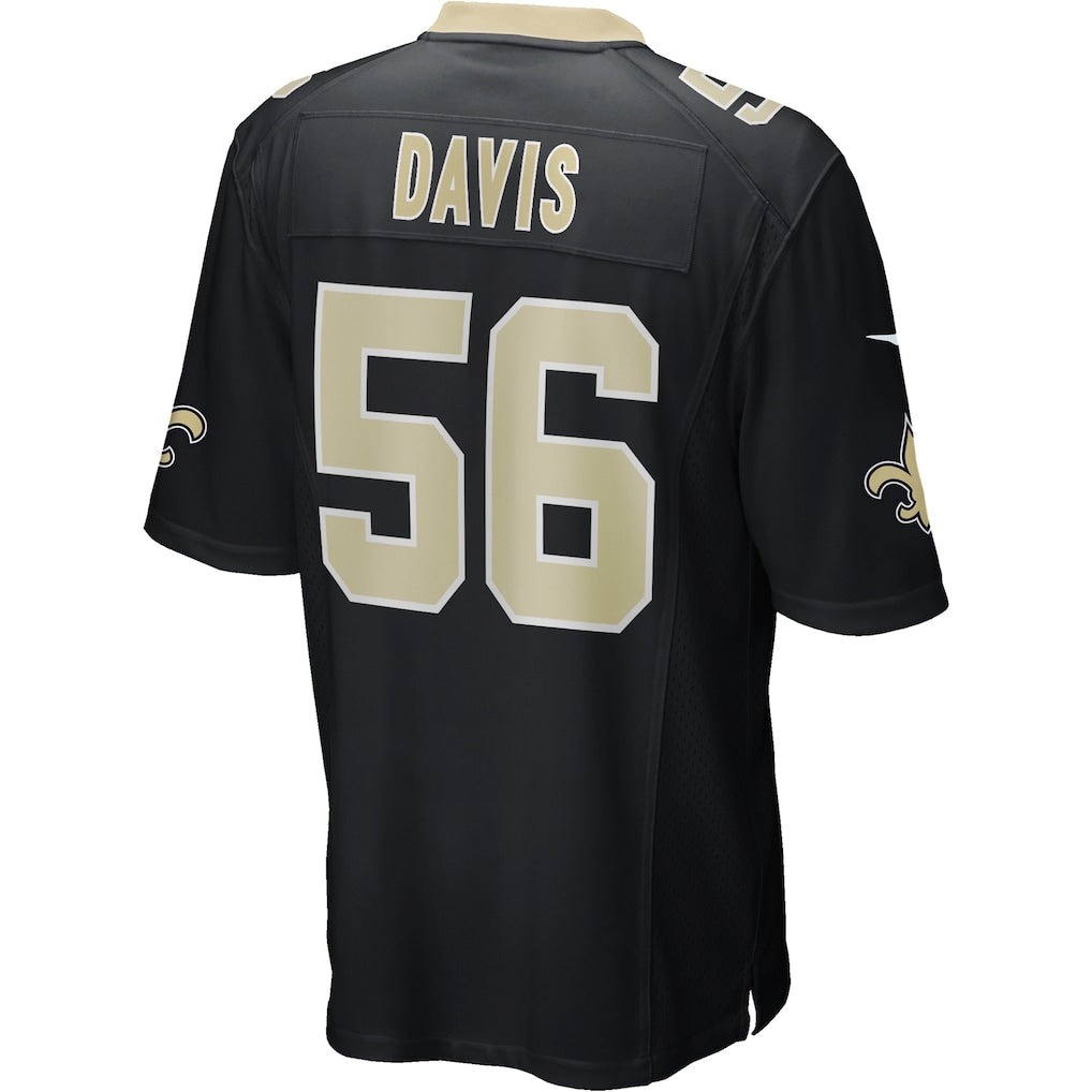 Tlead NO.Saints #56 Demario Davis Black Game Jersey