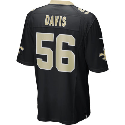 Tlead NO.Saints #56 Demario Davis Black Game Jersey