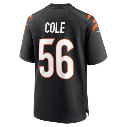 Tlead C.Bengals #56 Myles Cole Black Team Game Jersey