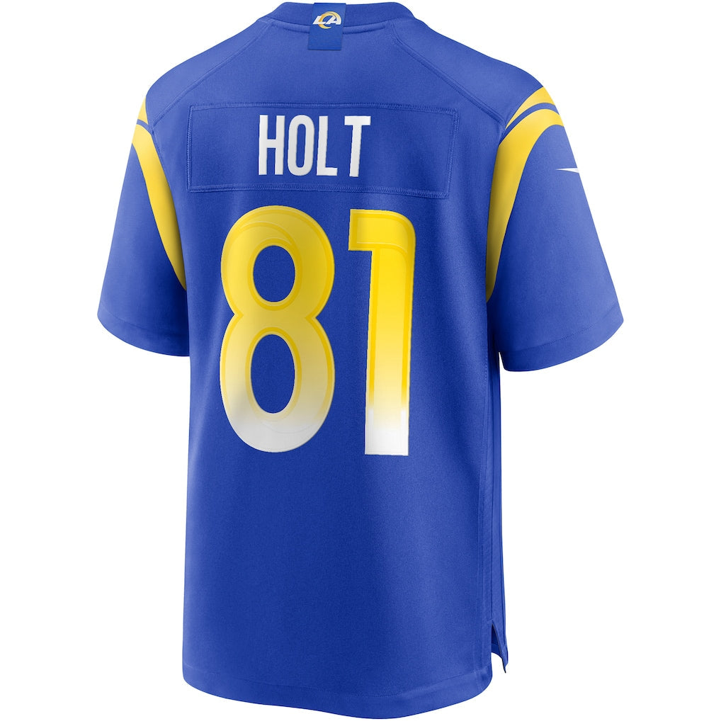 Tlead LA.Rams #81 Torry Holt Royal Game Retired Player Jersey
