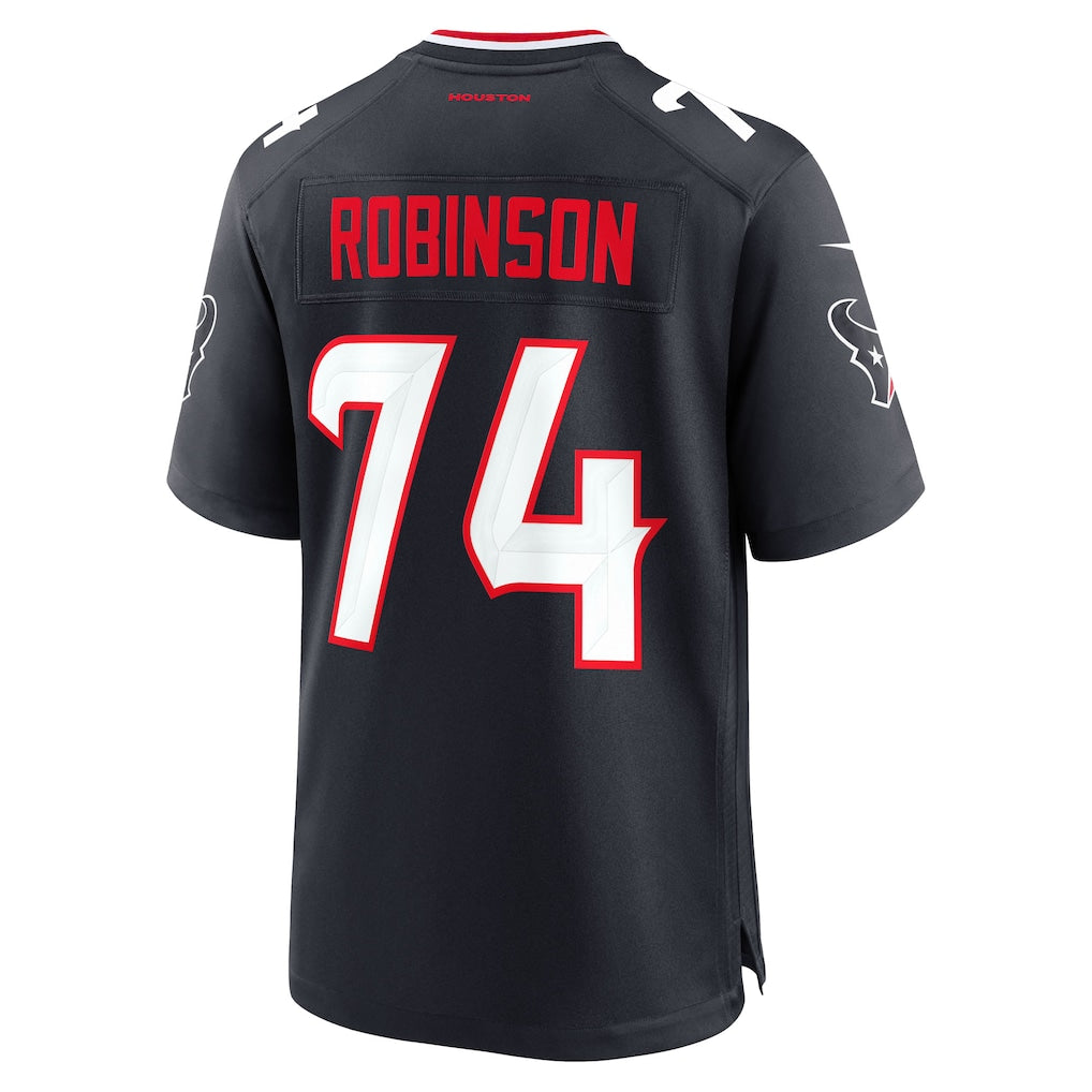 Tlead H.Texans #74 Cam Robinson Navy Team Game Jersey