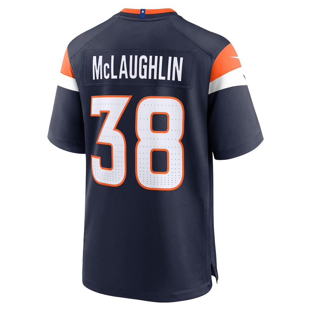 Tlead D.Broncos #38 Jaleel McLaughlin Navy Alternate Game Jersey
