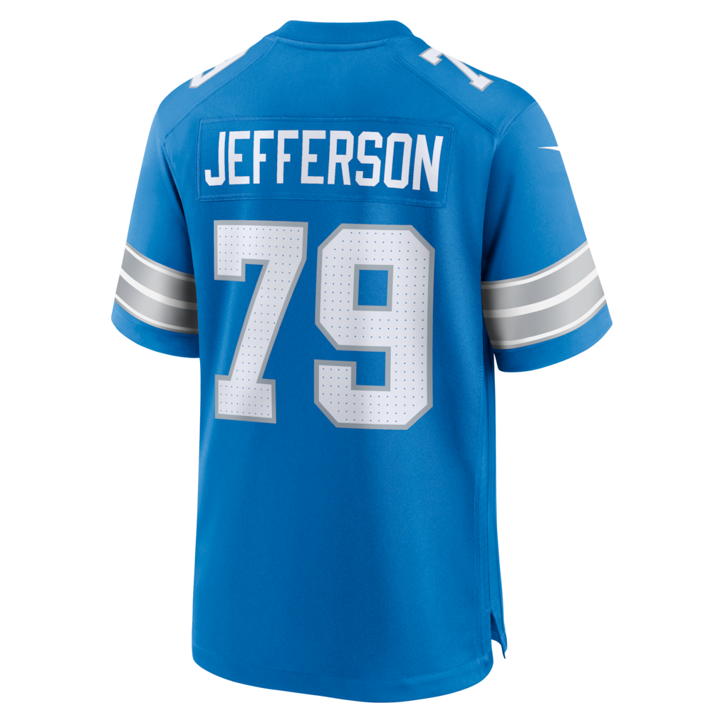 Tlead D.Lions #79 Quinton Jefferson Blue Team Game Jersey