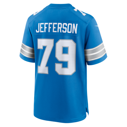 Tlead D.Lions #79 Quinton Jefferson Blue Team Game Jersey