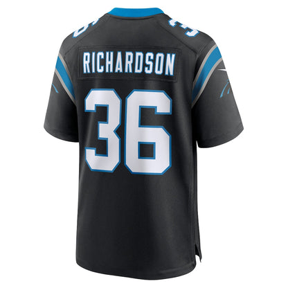 Tlead C.Panthers #36 Demani Richardson Black Team Game Jersey