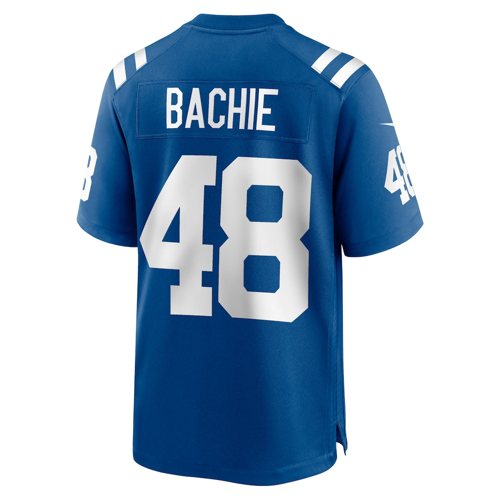Tlead IN.Colts #48 Joe Bachie Royal Team Game Jersey