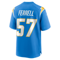 Tlead LA.Chargers #57 Clelin Ferrell Powder Blue Team Game Jersey