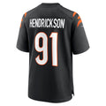 Tlead C.Bengals #91 Trey Hendrickson Black Game Jersey