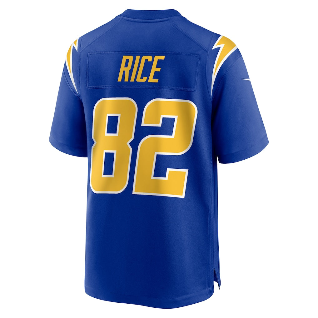 Tlead LA.Chargers #82 Brenden Rice Royal 2nd Alternate Game Player Jersey