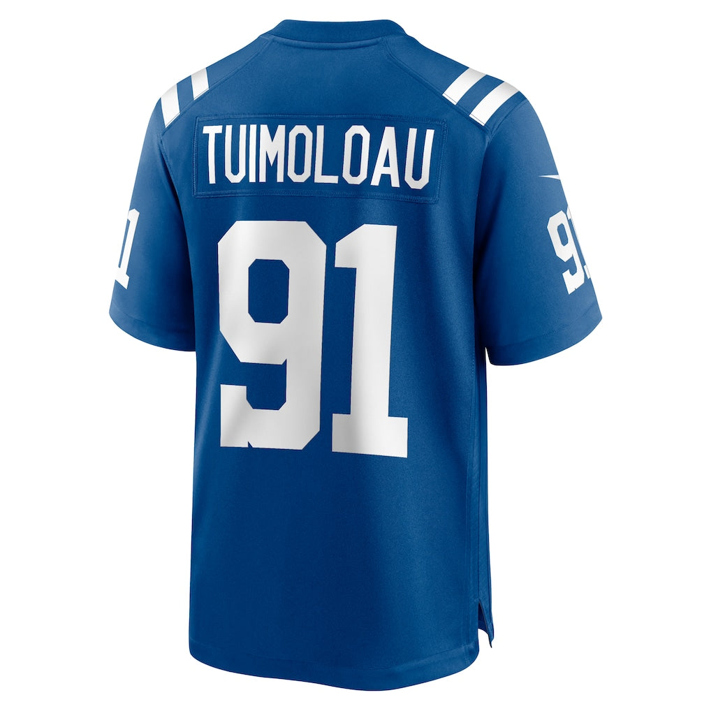 Tlead IN.Colts #91 JT Tuimoloau Royal Team Game Jersey