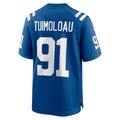 Tlead IN.Colts #91 JT Tuimoloau Royal Team Game Jersey