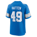 Tlead D.Lions #49 Hogan Hatten Blue Game Jersey