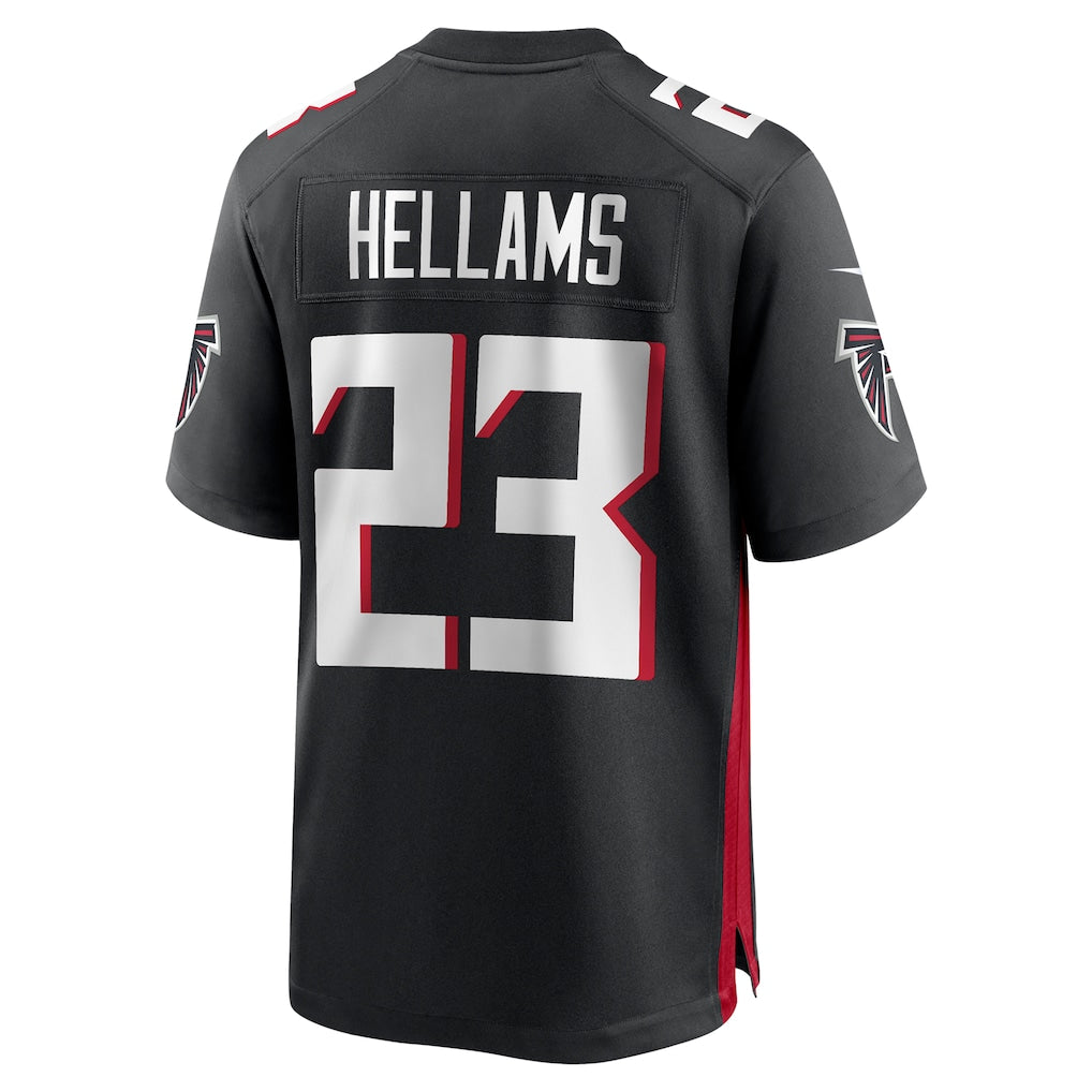 Tlead A.Falcons #23 DeMarcco Hellams Black Team Game Jersey