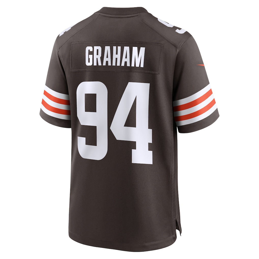 Tlead C.Browns #94 Mason Graham Brown 2025 NFL Draft First Round Pick Game Jersey