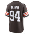 Tlead C.Browns #94 Mason Graham Brown 2025 NFL Draft First Round Pick Game Jersey